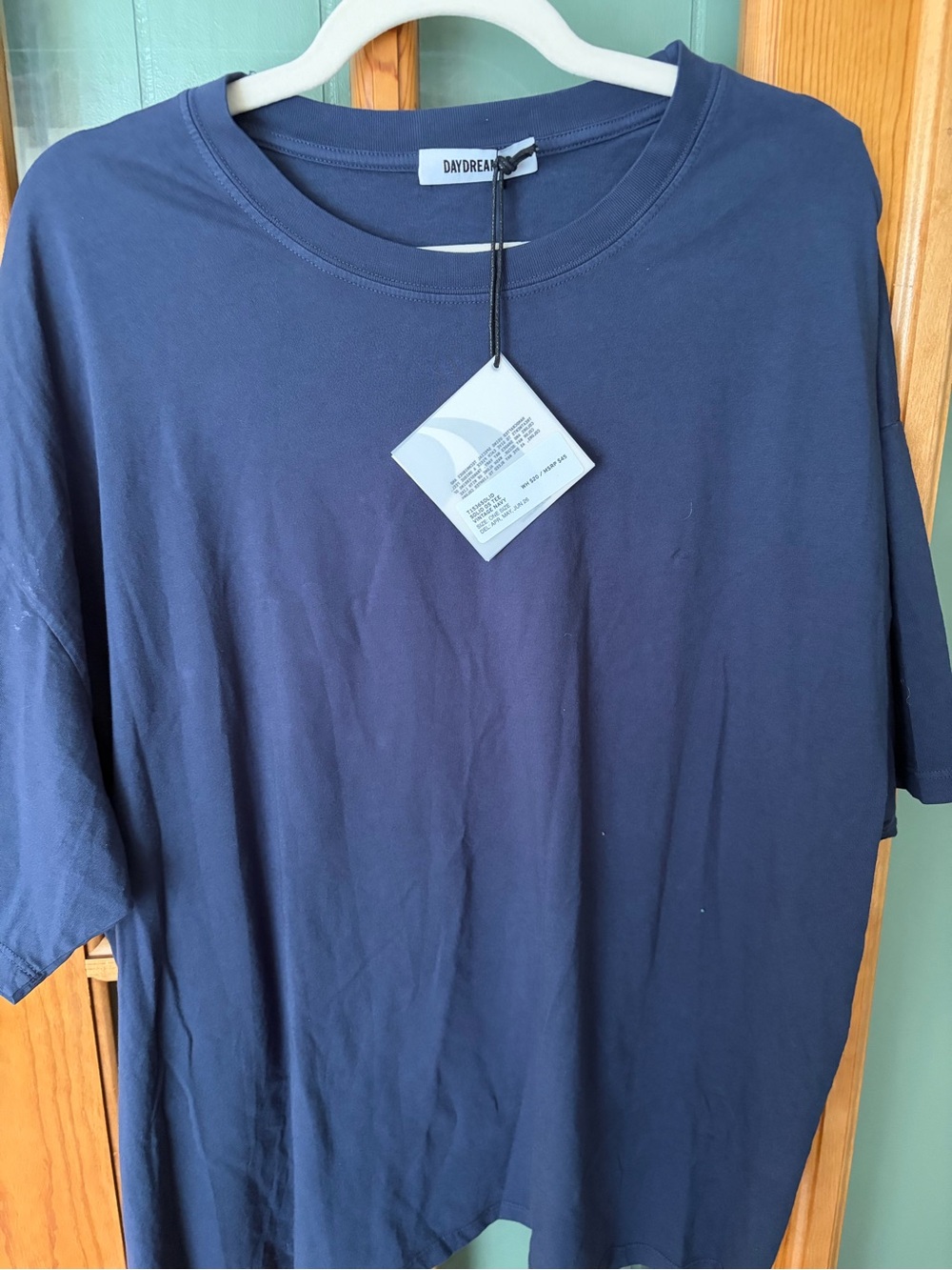 NWT Daydreamer Solid Oversized Tee Vintage Navy One Size